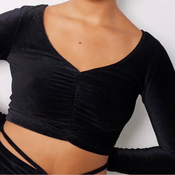 Velour top brown or black *petite* medium - Picture 2 of 2